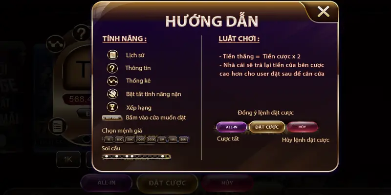 Chơi tài xỉu chỉ với 3 bước đơn giản